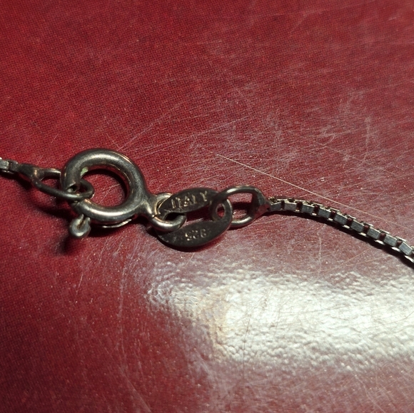 Sterling Silver Pendant Necklace With Three Round Baltic Amber Stones 30" Chain - Picture 4 of 4